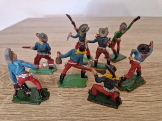 Lote 8 figuras PVC Oeste Vaquero