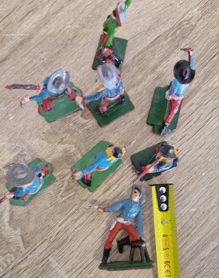 Lote 8 figuras PVC Oeste Vaquero