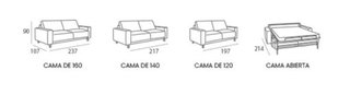 SOFÁ CAMA ITALIANO SNT FAINA
