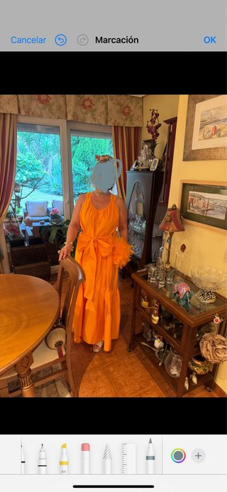 Vestido Fiesta Purificación García Naranja