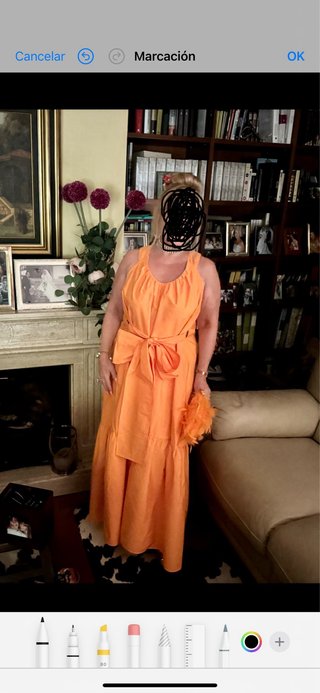 Vestido Fiesta Purificación García Naranja