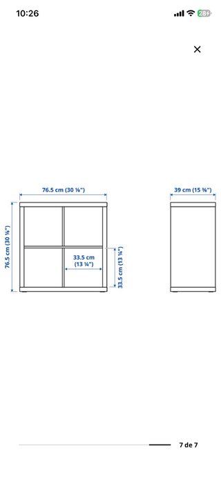 Estantería Kallax Ikea negro-marrón