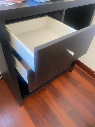 Estantería Kallax Ikea negro-marrón