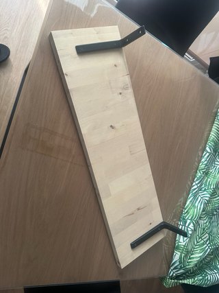 Scaffali in legno con supporti metallici 70x20x3