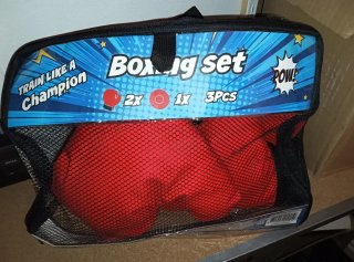 Set Boxeo Infantil Rojo y Negro