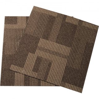 Losas de Alfombra Reutilizables, Losas de Alfombra de 24" x 24" con Acolchado Adjunto, Losas de Alfombra Suaves y Acolchadas, Instalación Fácil DIY para Dormitorio y Sala de Estar (24 Losas, Marró...