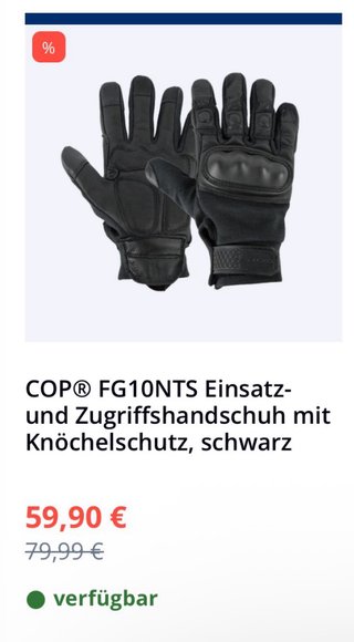 Guantes Tácticos Negros Talla L