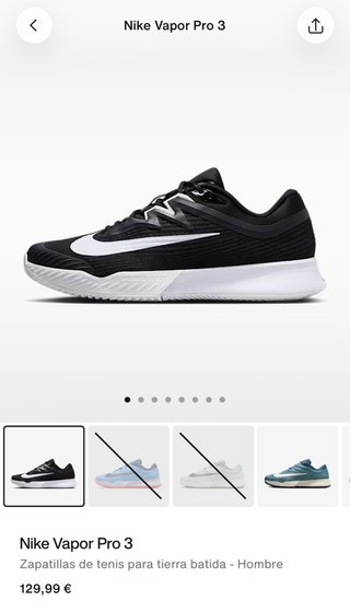 Tenis Nike Vapor Pro Padel Negro/Blanco