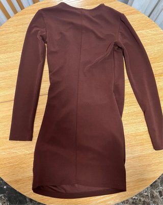 Vestido marrón mini de fiesta