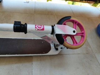 Patinete Oxelo MID7 blanco y rosa