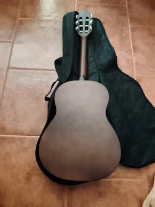 guitarra con funda y accesorios, para niños