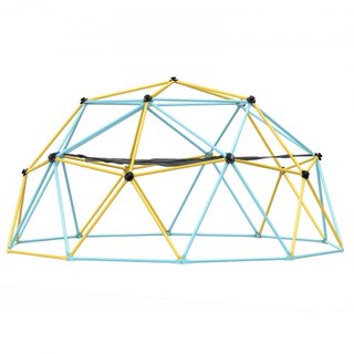 Domo de Escalada, Domo Geométrico de 10FT con Hamaca y Columpio, para Niños de 3 a 10 Años, Gimnasio Jungle que Soporta 750LBS y Fácil Montaje, con Agarre para Escalar, Equipamiento de Juego para ...