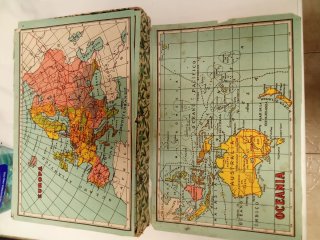 Puzzle Mapa España Portugal Años 50 antiguo