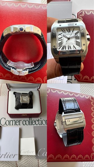 Reloj Cartier Santos 100 XL Negro/Plata