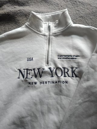 Sudadera New York Mujer Blanca
