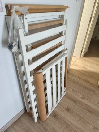 Cuna colecho madera y blanca