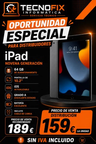 iPad 9ª Gen 10.2" 64GB Gris Espacial - Ocasión