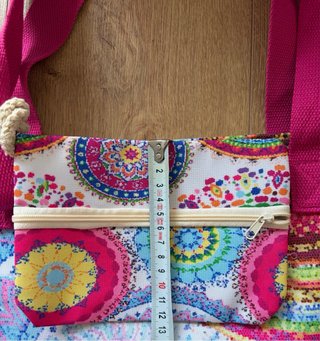 Bolso de playa multicolor con monedero