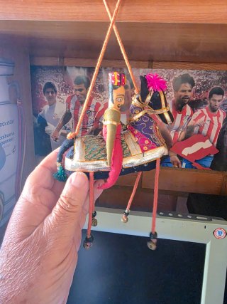 Artesanía turca: Marioneta de caballo y jinete