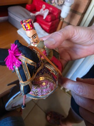Artesanía turca: Marioneta de caballo y jinete