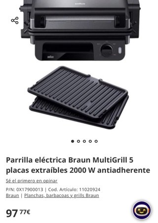 Braun Multigrill 5 CG5010 3 en 1 NUEVA