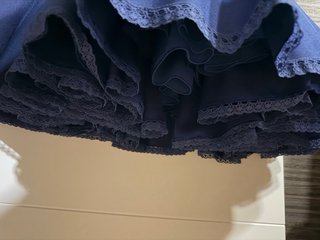 Traje Flamenca Azul Marino Plumeti