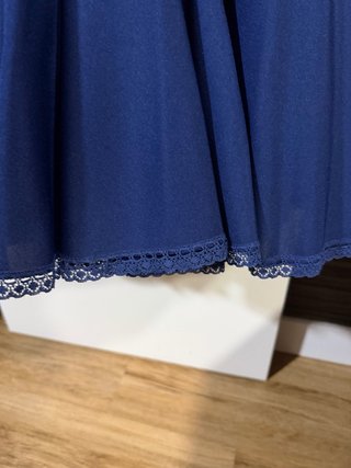 Traje Flamenca Azul Marino Plumeti