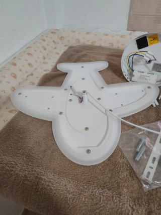 Lámpara LED Techo Infantil Avión Madera