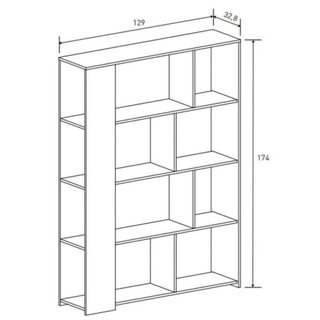 Estantería Solana Moderna 174x129 | Librería Grand