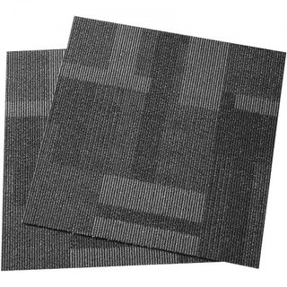 Losas de Alfombra Reutilizables, Losas de Alfombra de 24" x 24" con Acolchado Adjunto, Losas de Alfombra Suaves y Acolchadas, Instalación Fácil DIY para Dormitorio y Sala de Estar (24 Losas, Gris ...