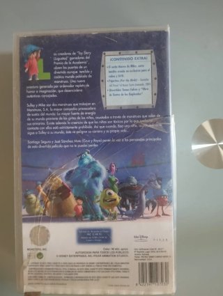 Lote VHS Monstruos S.A. Disney Pixar
