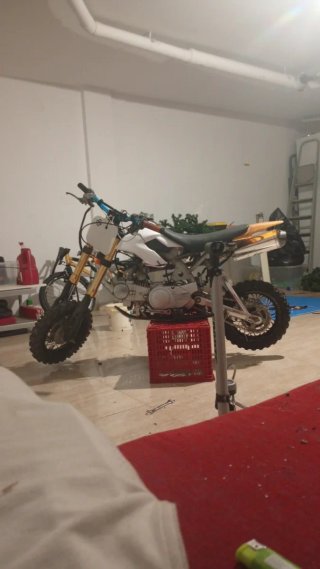 Pitbike 125cc Enduro/Motocross Naranja/Blanca