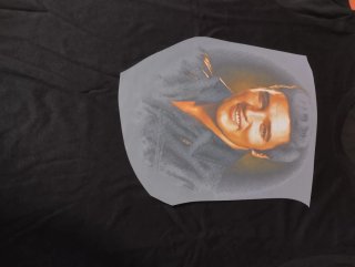 Camiseta Negra con Estampado de Elvis