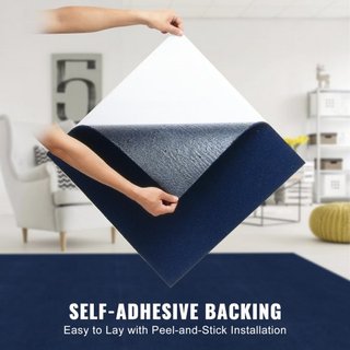 Losas de Alfombra Autoadhesivas, Cuadrados de 24” x 24” Losas de Alfombra para Piso, Losas de Alfombra Suaves y Acolchadas, Instalación Fácil DIY para Dormitorio, Sala de Estar, Interior y Exterio...