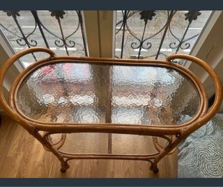 Camarera Zara Home ratán y cristal