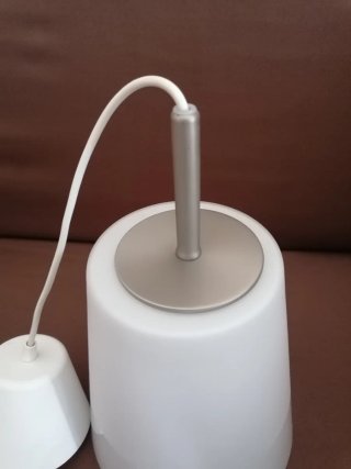 Lámpara de techo de vidrio blanco