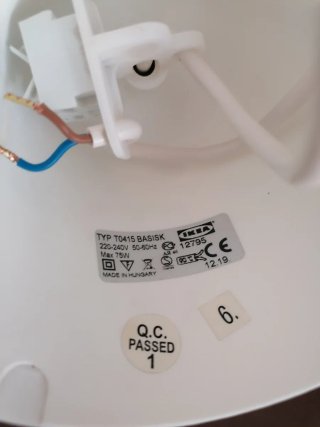 Lámpara de techo de vidrio blanco