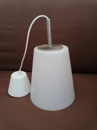 Lámpara de techo de vidrio blanco