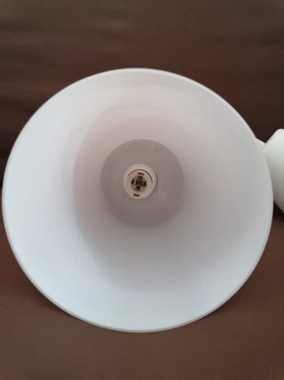 Lámpara de techo de vidrio blanco