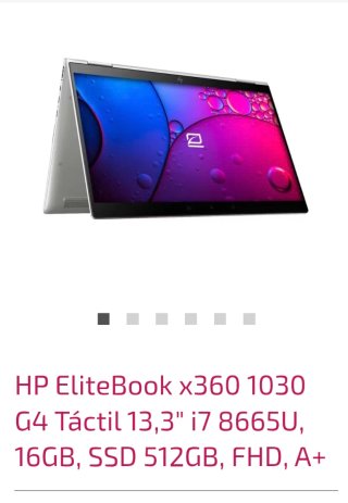 HP EliteBook x360 1030 G4 Táctil i7 16GB SSD 512GB