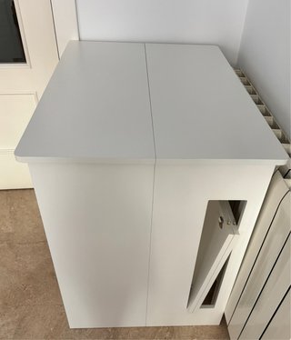 Mesa extensible consola blanca 180-85x60x75 cm