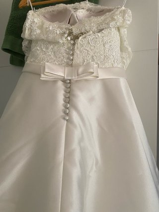 Vestido de Novia Encaje y Lazo