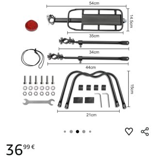 Portabultos para alforjas de bicicleta