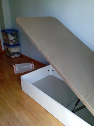 Canapé abatible 90x190 cm blanco