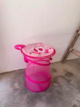 Cesto Ropa Sucia Plegable Rosa