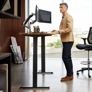 Marco de Escritorio de Pie, Altura Ajustable de 70-117 cm y Longitud de 95-158 cm, Patas de Escritorio Eléctrico de Pie para Computadora, Base Ergonómica de Estación de Trabajo DIY para Hogar y Of...