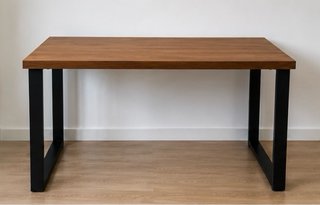 Mesa escritorio industrial madera y metal