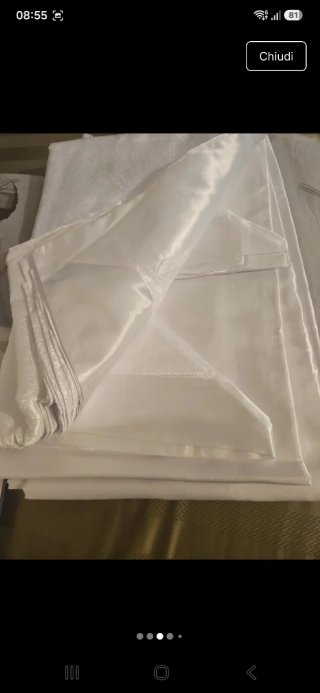 Completo letto raso cotone bianco