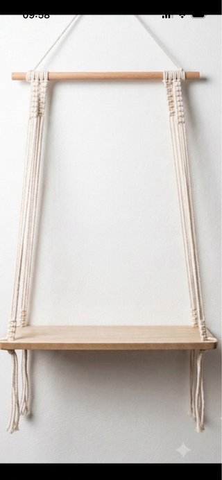 Altalena porta oggetti in legno e cotone
