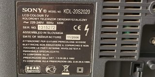 Televisor Sony Bravía KDL-20S2020